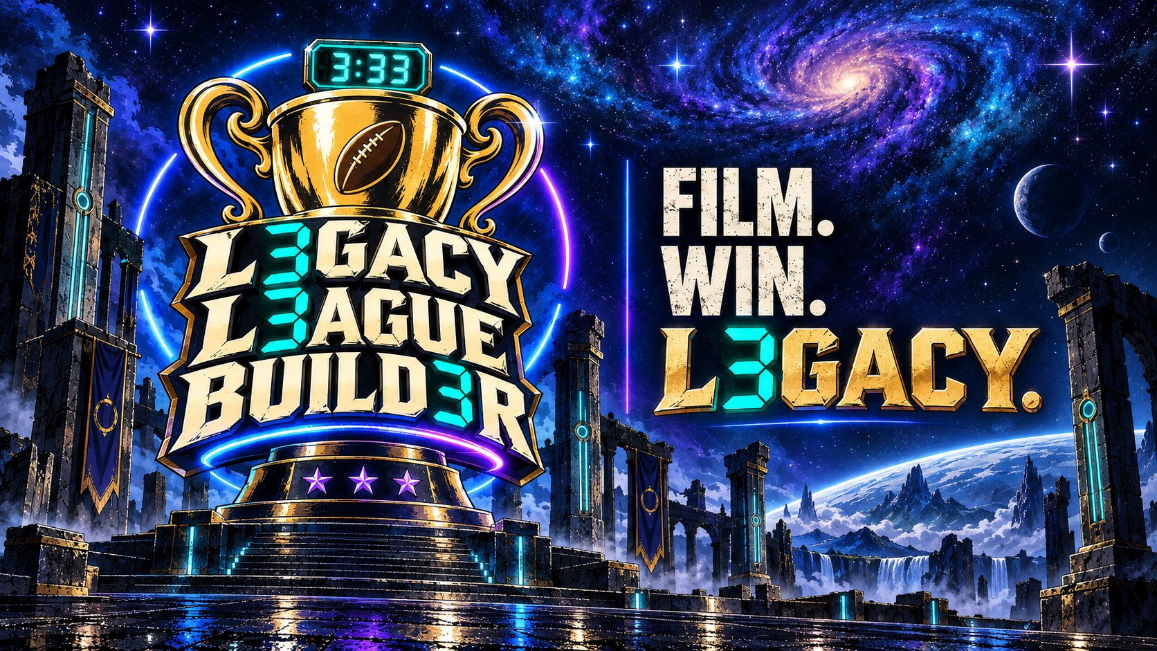 L3GACY L3AGU3 BUILD3R. FILM. WIN. L3GACY.